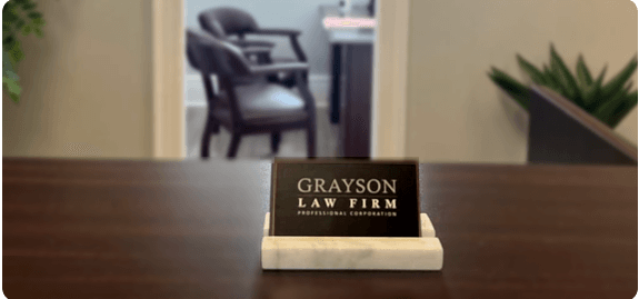 Grayson law firm office and buisness cards