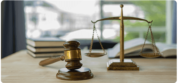 gavel and the scales of justice